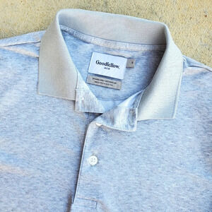 New Goodfellow & Co. Men's Small Railroad Gray Polo